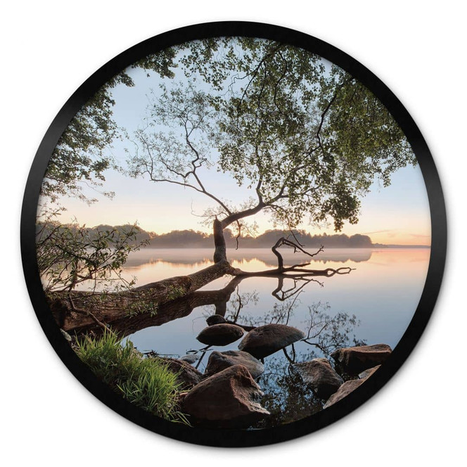 Poster Blick auf den See - Rund - Keller