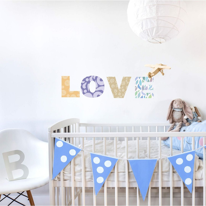 Wandtattoo Alphabet Muster Mix