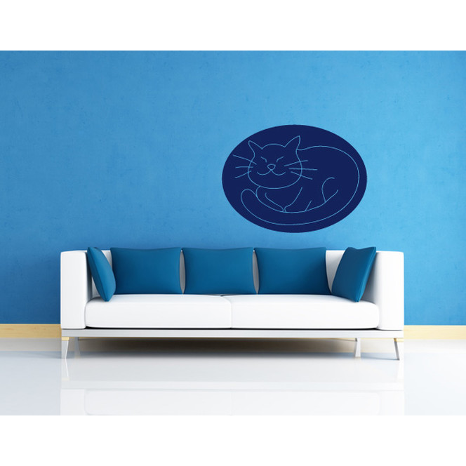 Wandtattoo gemütliche Katze