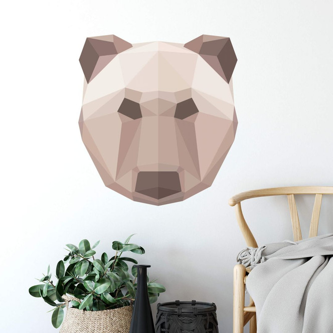 Wandtattoo Polygon - Bärenkopf