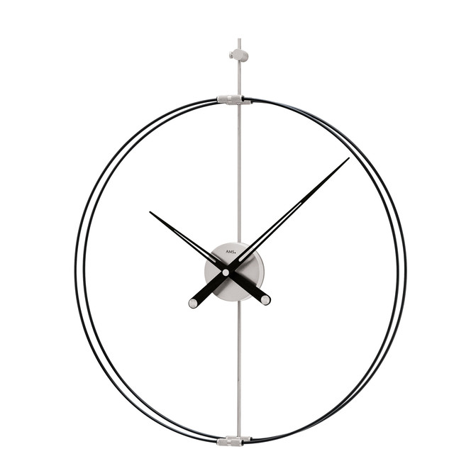 Wanduhr Metall/Carbon-Design