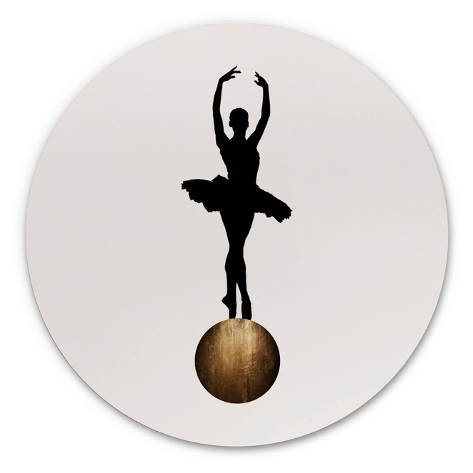 Alu-Dibond Kubistika - Prima Ballerina - Rund