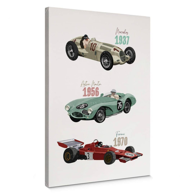 Leinwandbild Goed Blauw - Oldtimer Rennwagen