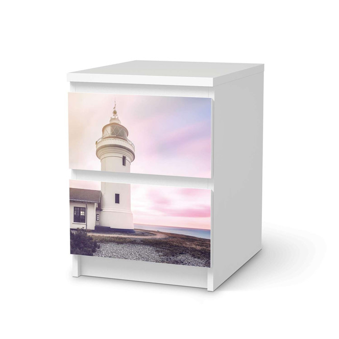 Möbelfolie IKEA Malm Kommode 2 Schubladen - Lighthouse- Bild 1