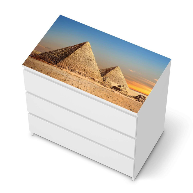 Möbelfolie IKEA Malm Kommode 3 Schubladen oben - Pyramids- Bild 1