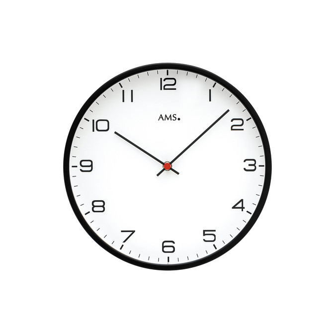 Wanduhr Metallgehäuse Schwarzlackiert