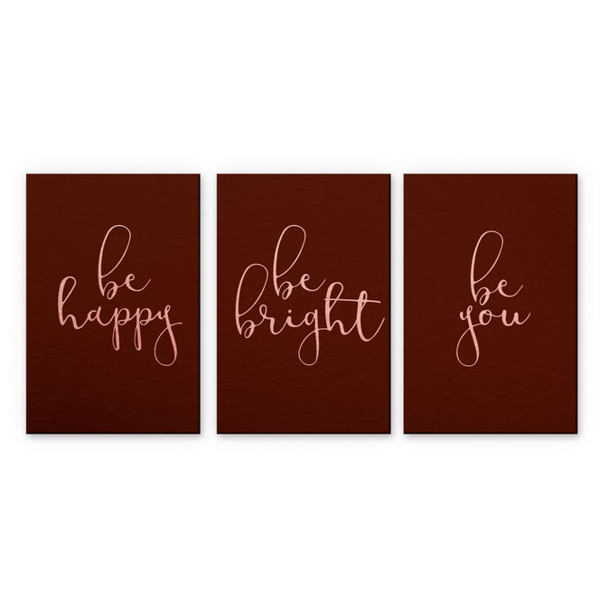 Alu-Dibond-Kupfereffekt it´s you ( 3er Set) 3 x20x30cm - Bild 1