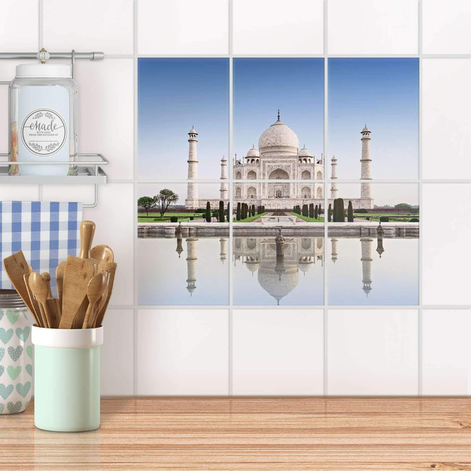 Fliesenaufkleber hoch - Taj Mahal - 6er Set