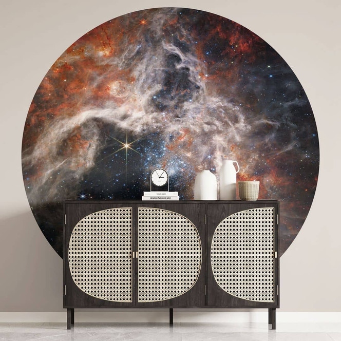 Fototapete James Webb Telescope - Tarantula Nebula - Rund - Selbstklebend/Vlies