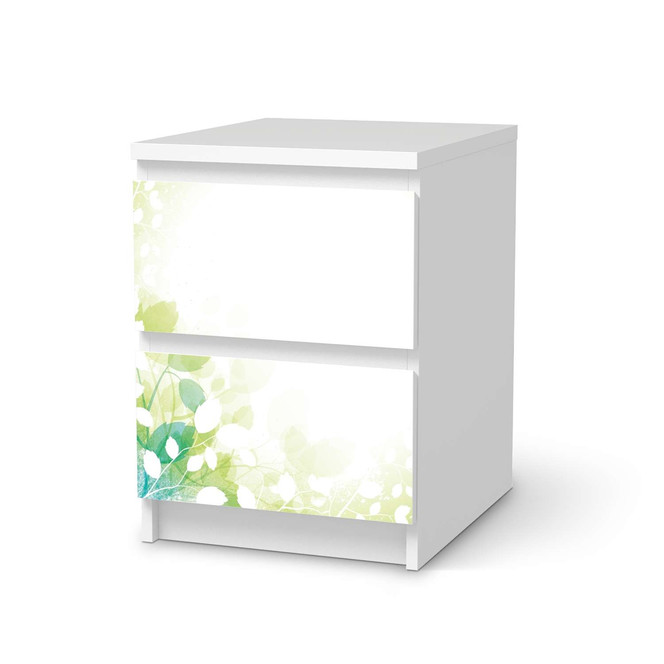 Möbelfolie IKEA Malm Kommode 2 Schubladen - Flower Light- Bild 1