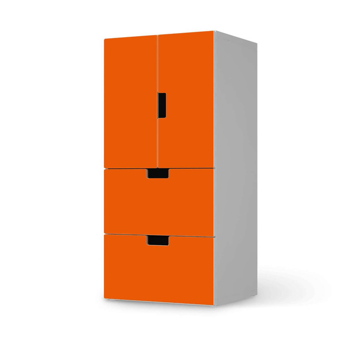Möbelfolie IKEA Stuva / Malad - 2 Schubladen und 2 kleine Türen - Orange Dark- Bild 1