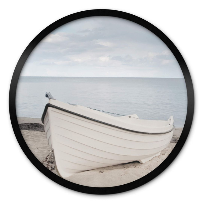 Poster Boot am Strand - Rund