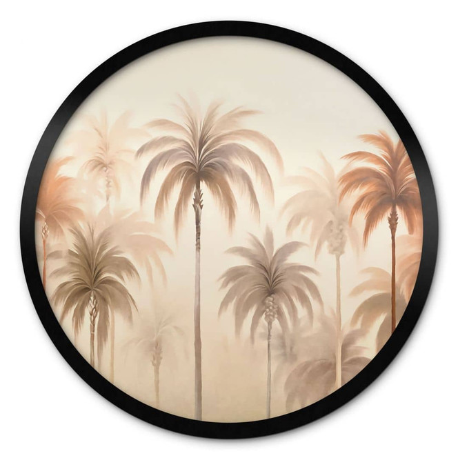 Poster Tropische Landschaft mit Palmen - Haase - Rund