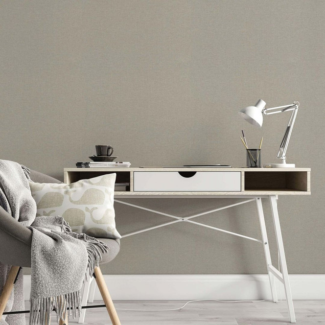 Vliestapete, Unitapete Secret Garden taupe