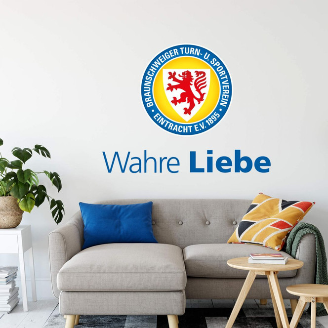 Wandsticker Eintracht Braunschweig Wahre Liebe