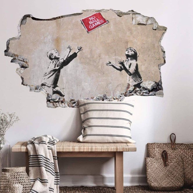 3D Wandtattoo Banksy - No Ball Games