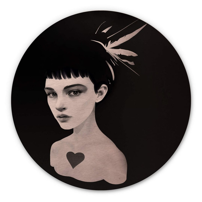 Alu-Dibond Bild mit Kupfereffekt Ireland - Maybe there's enough to you - Rund