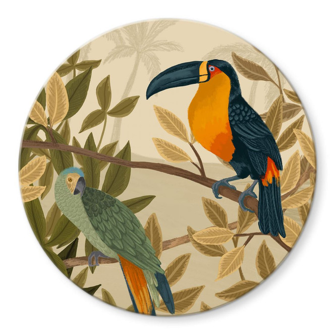 Glasbild Goed Blauw - Paradies - Rund