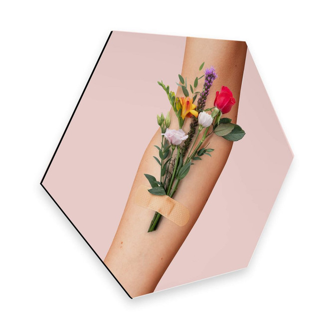 Hexagon - Alu-Dibond Loose - Flower Aid