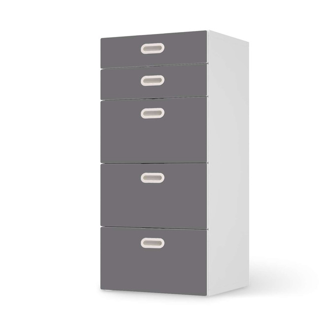 Möbel Klebefolie IKEA Stuva / Fritids Kommode - 5 Schubladen - Grau Light- Bild 1
