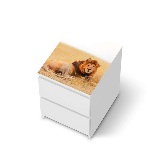 Möbelfolie IKEA Malm Kommode 2 Schubladen oben - Lion King- Bild 1