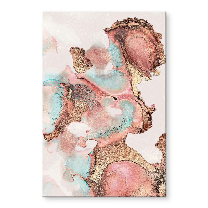 Acrylglasbild Fredriksson - Goldene Tinte mit Nuancen in Rosé