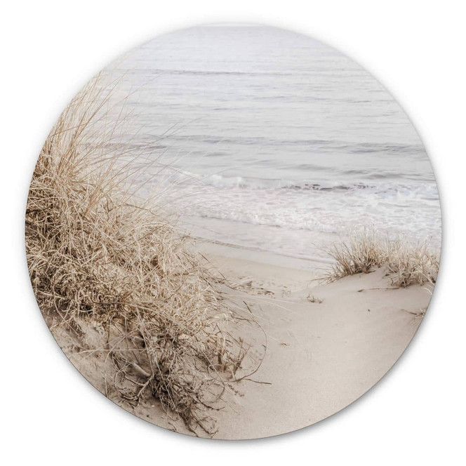 Alu-Dibond 1X Studio - Dünen am Strand - Rund