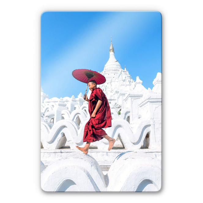 Glasbild Colombo - Der tanzende Mönch