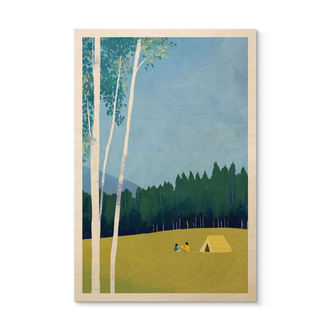 Holzbild Camping am Wald - Rivers