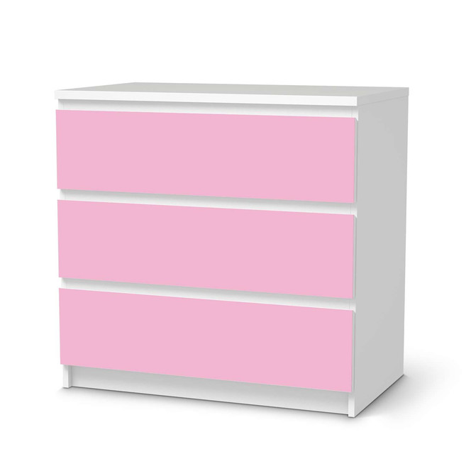Klebefolie IKEA Malm Kommode 3 Schubladen - Pink Light- Bild 1