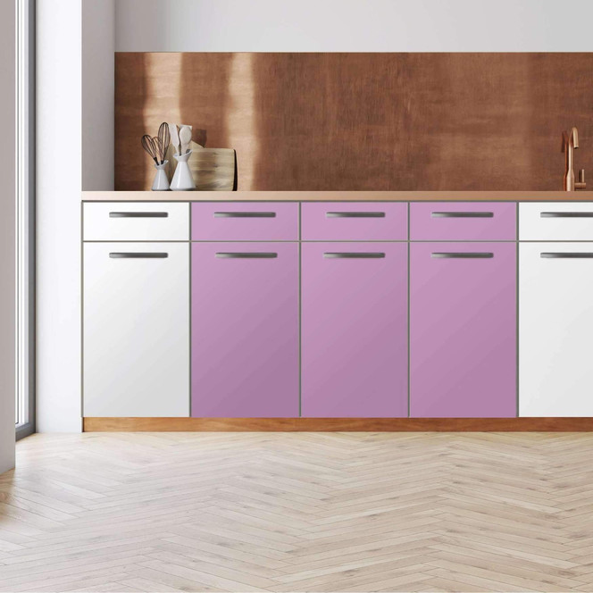 Küchenfolie - Unterschrank 120cm Breite - Flieder Light
