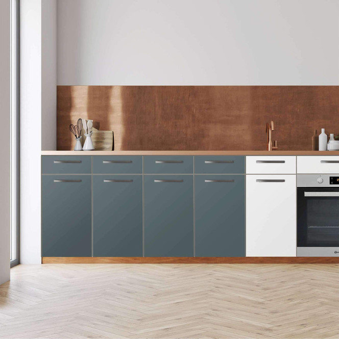 Küchenfolie - Unterschrank 160cm Breite - Blaugrau Light