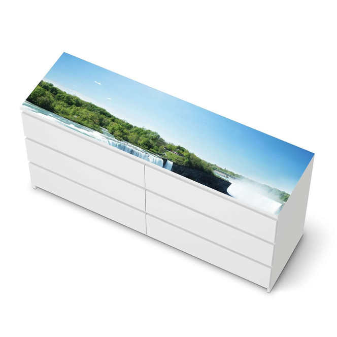Möbelfolie IKEA Malm Kommode 6 Schubladen (breit) oben - Niagara Falls- Bild 1