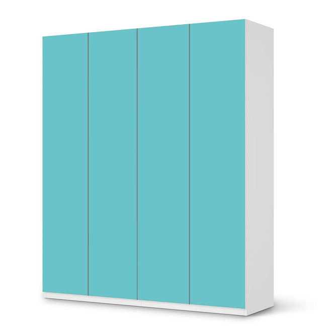 Möbelfolie IKEA Pax Schrank 236cm Höhe - 4 Türen - Türkisgrün Light- Bild 1