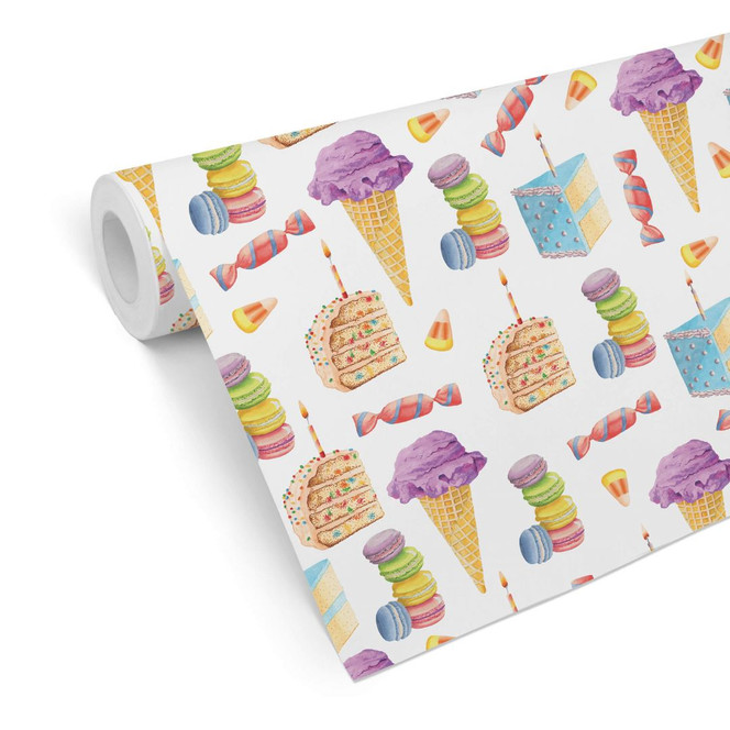 Mustertapete Die süsse Welt der Naschereien 01