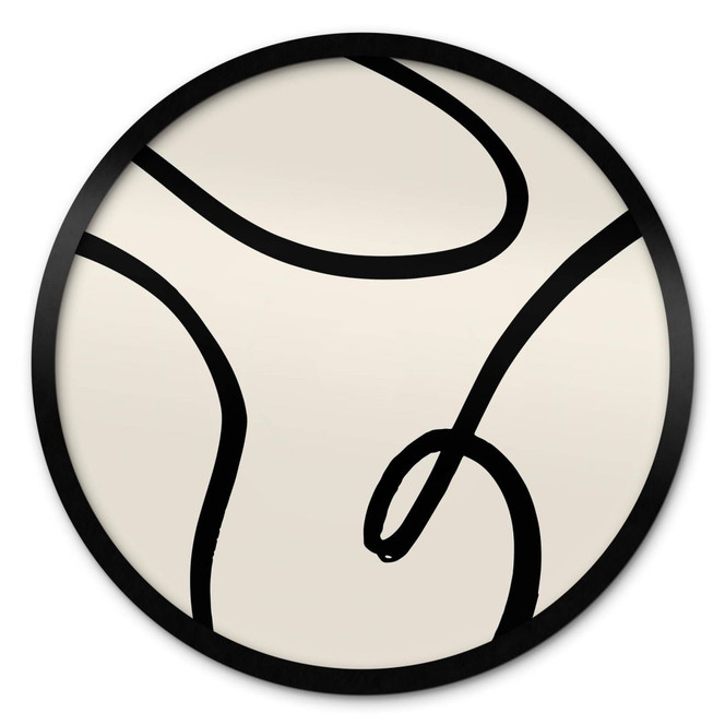 Poster 1X Studio - Kurvige Abstraktion - Rund