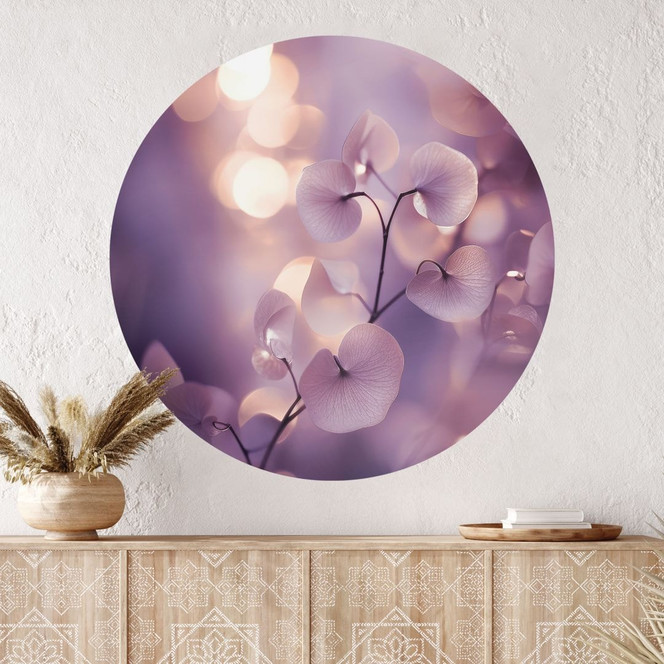 Wandtattoo Zarte Orchidee in Lila - Treechild - Rund