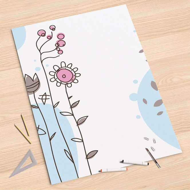Folienbogen (80x120cm) - Flowers 3- Bild 1