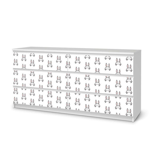 Möbelfolie IKEA Malm Kommode 6 Schubladen (breit) - Hoppel- Bild 1