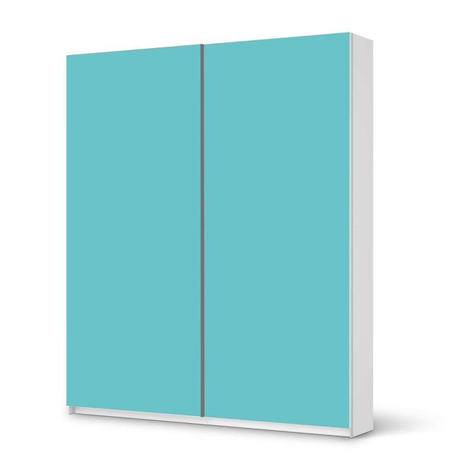 Möbelfolie IKEA Pax Schrank 236cm Höhe - Schiebetür - Türkisgrün Light- Bild 1