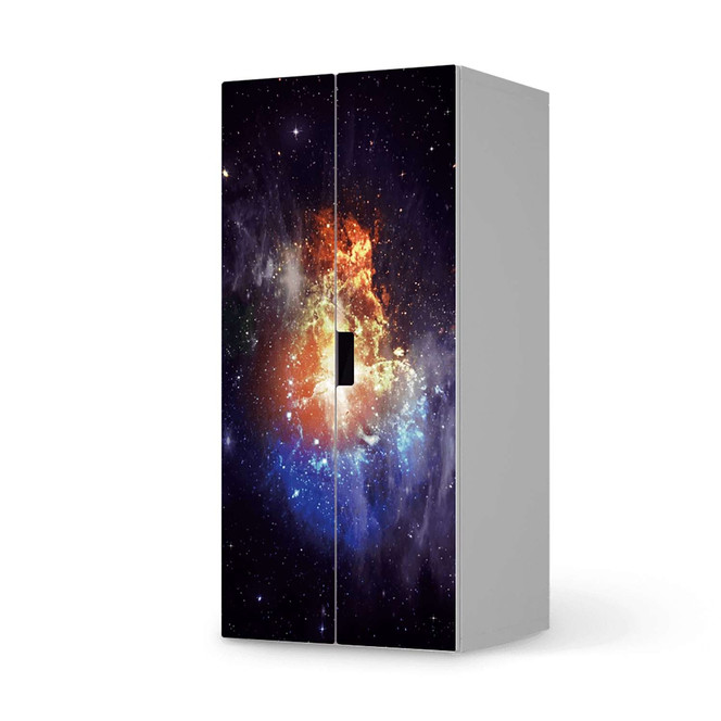 Möbelfolie IKEA Stuva / Malad Schrank - 2 grosse Türen - Nebula- Bild 1