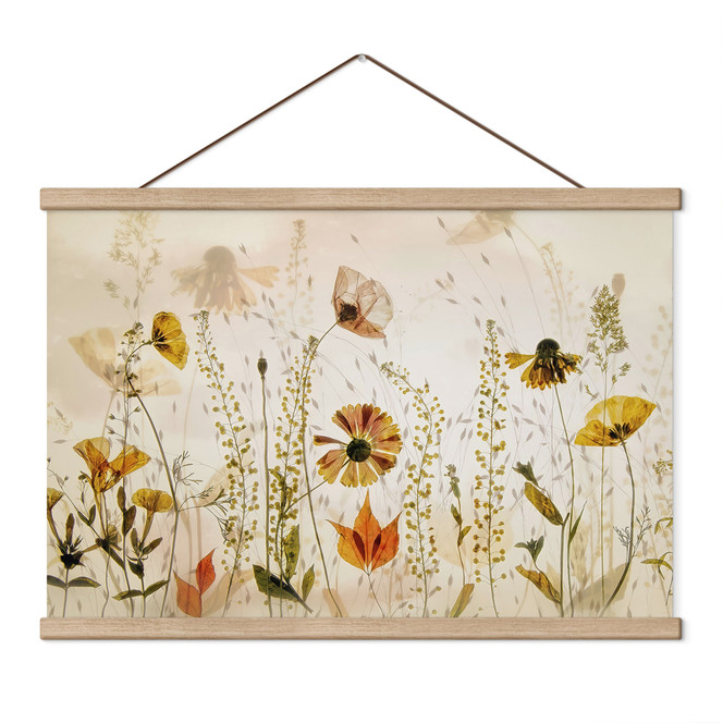 Stoffbild Wilde Wiesenblumen im Sonnenlicht - Talen