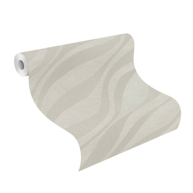 Wellentapete, Vliestapete Sky Lounge grau 10.00 x 1.06 m
