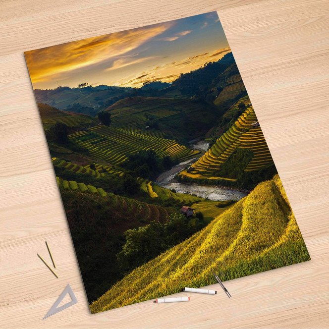 Folienbogen (100x150cm) - Reisterrassen- Bild 1
