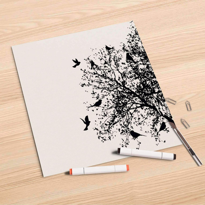 Folienbogen (30x30cm) - Tree and Birds 2- Bild 1