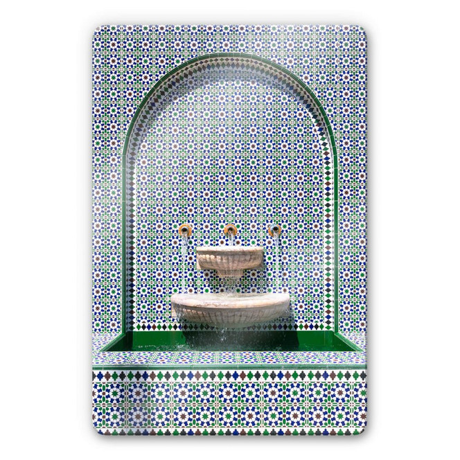 Glasbild Colombo - Brunnen in der Alawi Moschee im Oman