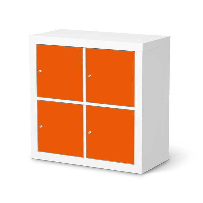 Klebefolie IKEA Kallax Regal 4 Türen - Orange Dark- Bild 1