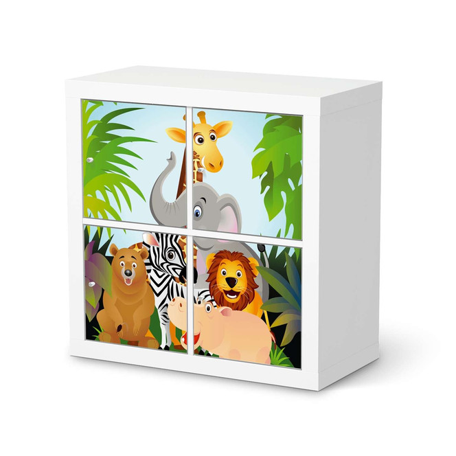 Klebefolie IKEA Kallax Regal 4 Türen - Wild Animals- Bild 1