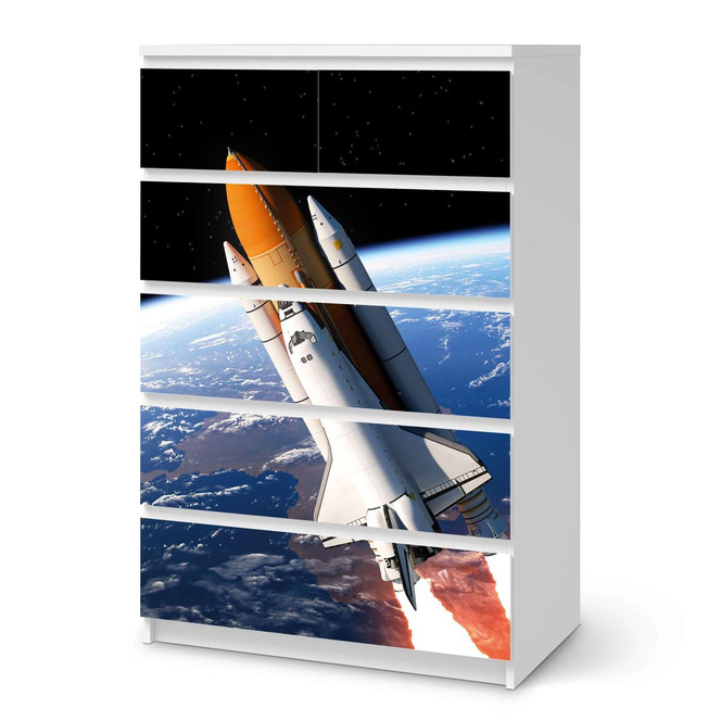 Möbel Klebefolie IKEA Malm Kommode 6 Schubladen (hoch) - Space Traveller- Bild 1