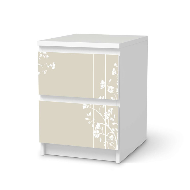 Möbelfolie IKEA Malm Kommode 2 Schubladen - Florals Plain 3- Bild 1